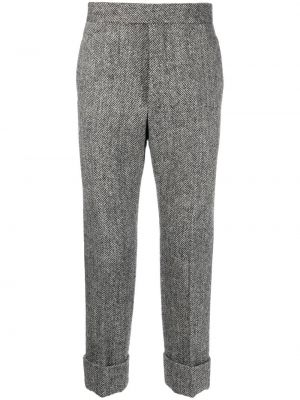 Pantalon à imprimé en tweed à motif chevrons Thom Browne