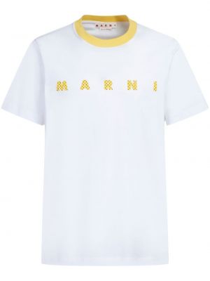 Bavlněné tričko s potiskem Marni