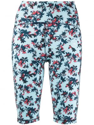 Pantaloncini sportivi a fiori con motivo a stelle Adidas By Stella Mccartney blu