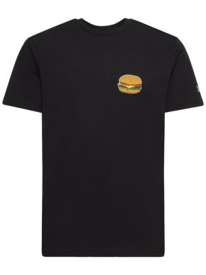 Bavlněné tričko s potiskem New Era černé