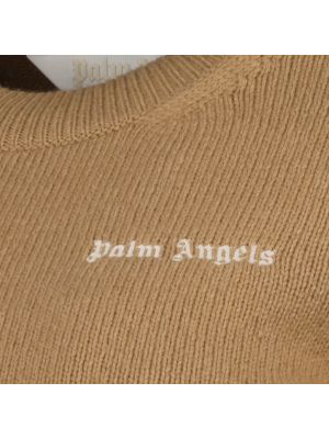Jersey con bordado de tela jersey Palm Angels marrón