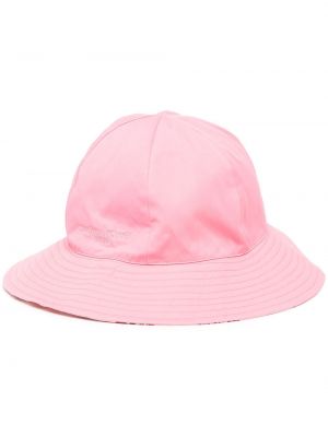 Двустранна шапка с принт Maison Kitsuné розово
