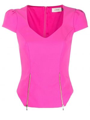 Zip montert bluse Murmur rosa