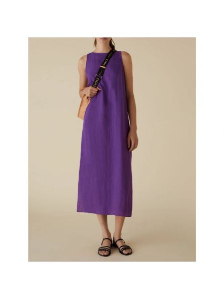Vestido midi de lino Marella violeta