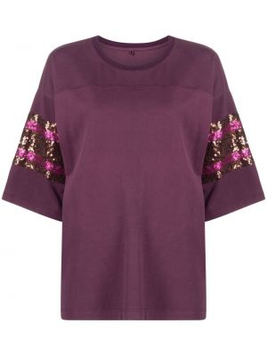 T-shirt oversize Cynthia Rowley violet