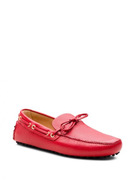 Loafers z kokardką Car Shoe czerwone
