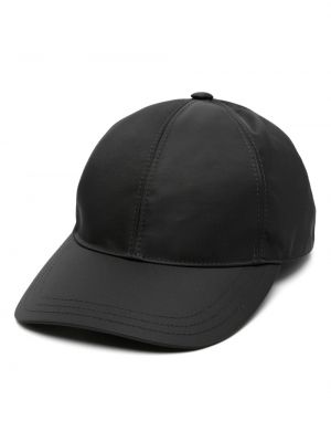 Найлонова шапка с козирки Prada черно