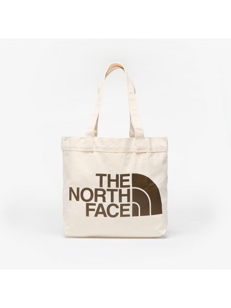Βαμβακερή τσάντα shopper The North Face μπεζ