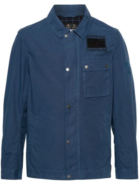 Βαμβακερό πουκάμισο Barbour μπλε