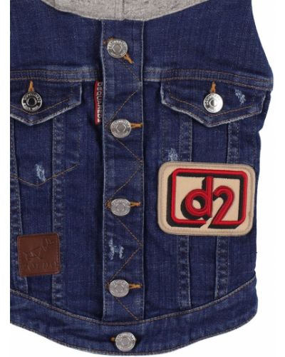 Kamizelka jeansowa z dżerseju Poldo X Dsquared2 niebieska