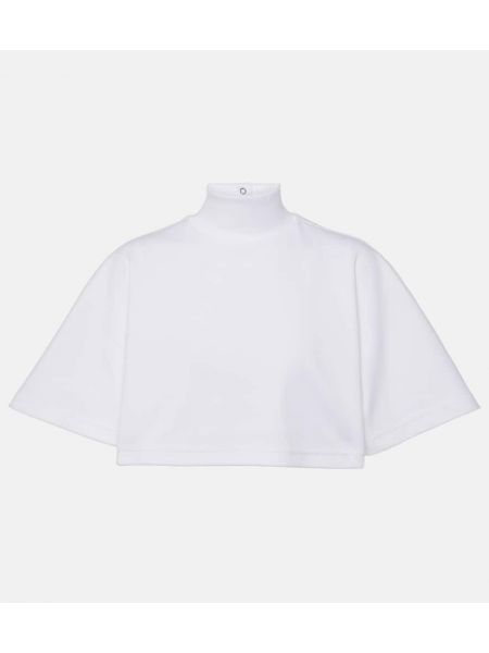 Bomull turtleneck topp Alaia hvit