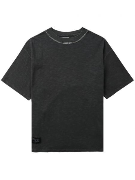Βαμβακερή μπλούζα Musium Div. μαύρο