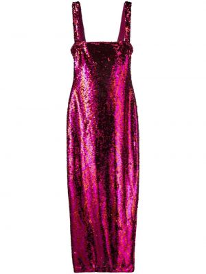 Sukienka wieczorowa z cekinami bez rękawów Chiara Ferragni różowa