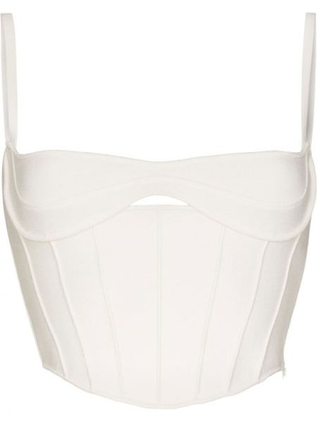 Strikket crop top Mugler hvit