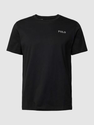 Koszulka bawełniana z nadrukiem Polo Ralph Lauren Underwear czarna