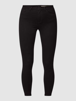 Jeansy skinny z wysoką talią Vero Moda czarne