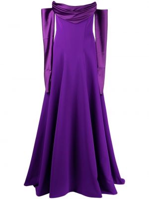 Вечерна рокля от креп Rhea Costa виолетово