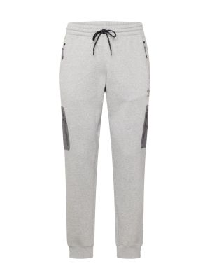 Меланжирани спортни панталони Adidas Originals сиво