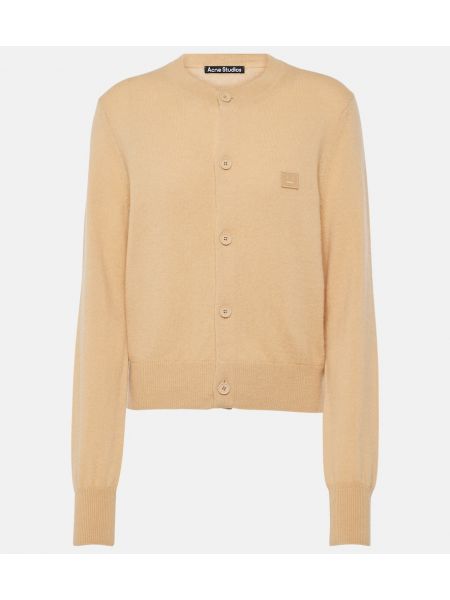 Vlněný kardigan Acne Studios béžový