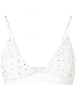 Bralette med paljetter Retrofete vit