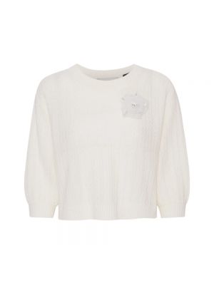 Sweter z otwartymi plecami Custommade biały