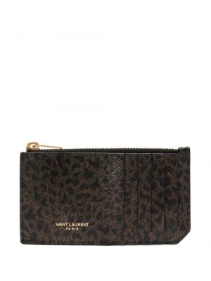 Peňaženka s potlačou s leopardím vzorom Saint Laurent
