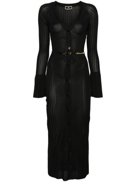 Midi šaty Elisabetta Franchi černé