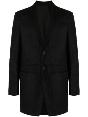 Bavlněný kabát Rick Owens černý