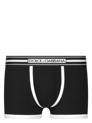 Памучни боксерки с принт Dolce & Gabbana черно