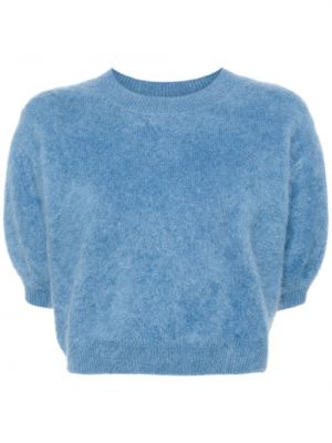 Haut en cachemire en tricot Lisa Yang bleu