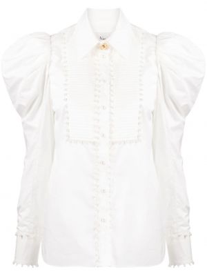 Блуза с перли Aje бяло