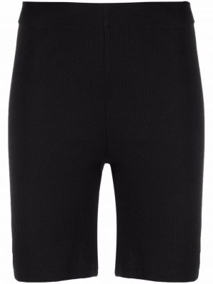 Pantaloni scurți din denim cu broderie Calvin Klein Jeans negru