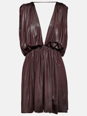 Plisované džerzej šaty Rick Owens fialová