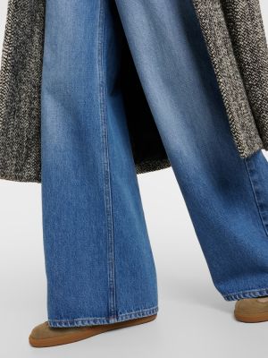 Laia lõikega kõrge vöökohaga sirged teksapüksid Isabel Marant sinine