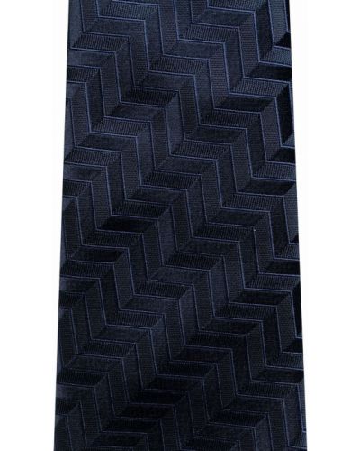 Corbata de seda con estampado geométrico Giorgio Armani azul