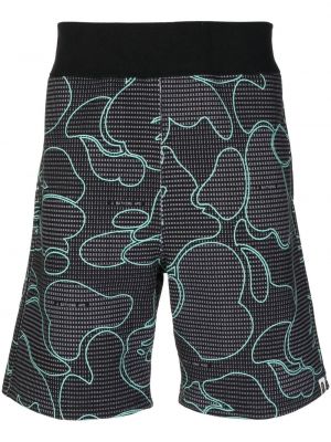 Kamuflere trykt shorts A Bathing Ape® svart