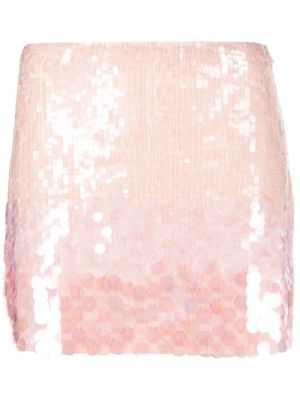 Φούστα mini με παγιέτες P.a.r.o.s.h. ροζ