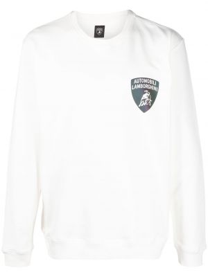 Trykt sweatshirt Automobili Lamborghini hvit