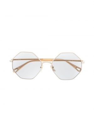 Gafas de sol con estampado geométrico Chloé Eyewear dorado