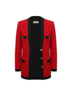 Шерстяной пиджак Saint Laurent красный