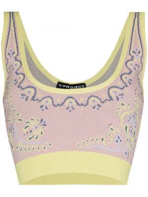 Jacquard strikket bralette Y/project rosa