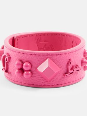 Leder armband Christian Louboutin pink