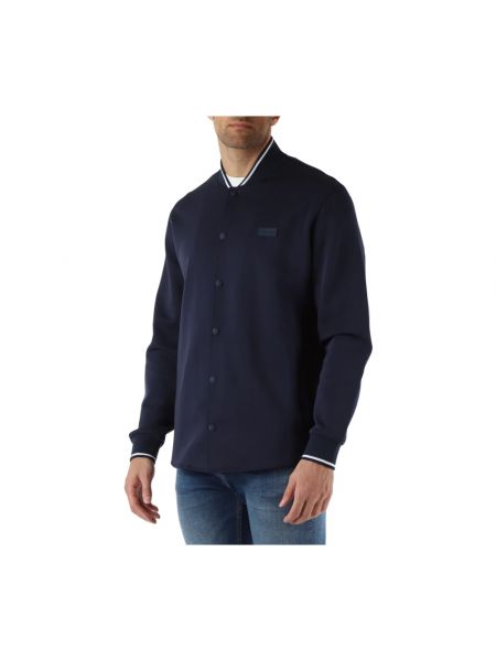 Camisa slim fit de algodón Antony Morato azul