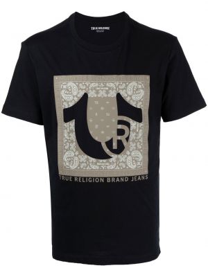 Paisley trykt t-skjorte True Religion svart