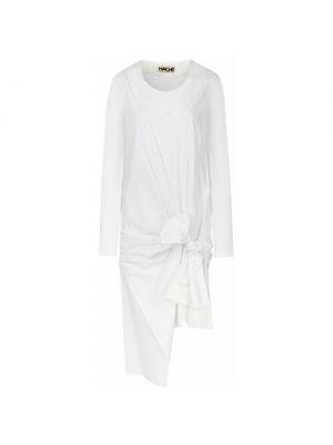 Белое хлопковое платье-рубашка Hache