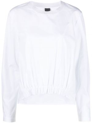 Bluzka bawełniana z okrągłym dekoltem Lorena Antoniazzi biała