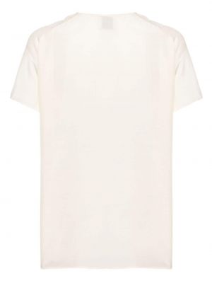 T-shirt en soie à col v Alysi blanc
