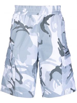 Pantaloncini cargo con stampa camouflage Aape By *a Bathing Ape® blu
