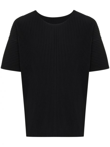 Camiseta plisada Homme Plissé Issey Miyake negro