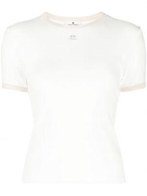 T-shirt ricamato Courrèges bianco
